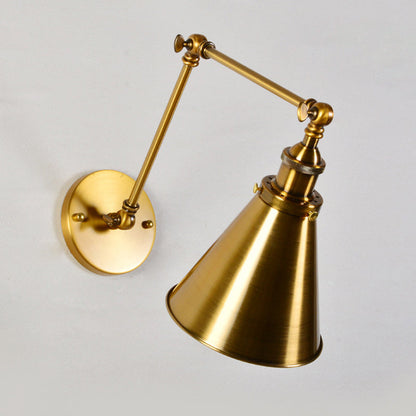 Lucie Antique Brass Swivel Arm Wall Sconce