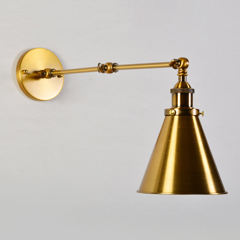Lucie Antique Brass Swivel Arm Wall Sconce