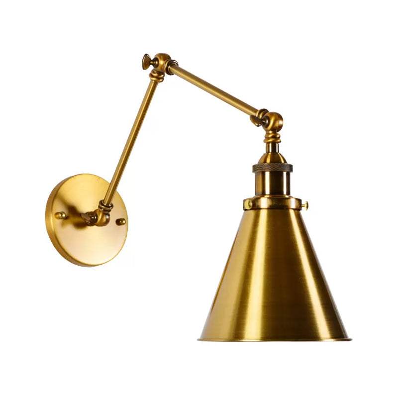 Lucie Antique Brass Swivel Arm Wall Sconce