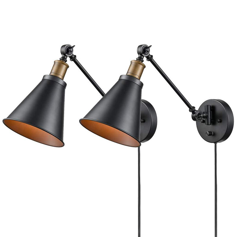 Soline Industrial Horn Wall Reading Lamp