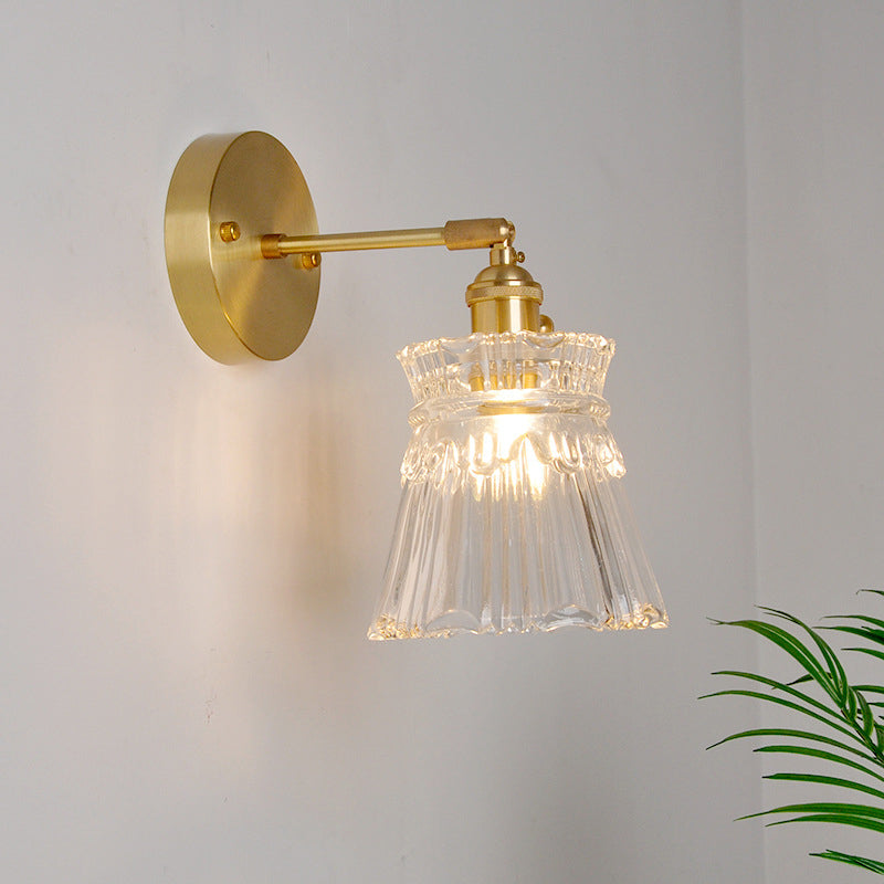 Elise Swing Arm Glass Wall Reading Light Sconce