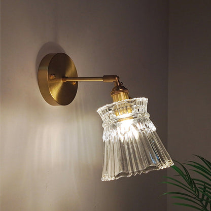 Elise Swing Arm Glass Wall Reading Light Sconce