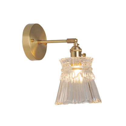 Elise Swing Arm Glass Wall Reading Light Sconce