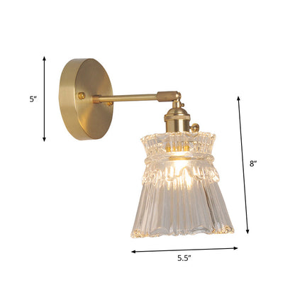 Elise Swing Arm Glass Wall Reading Light Sconce