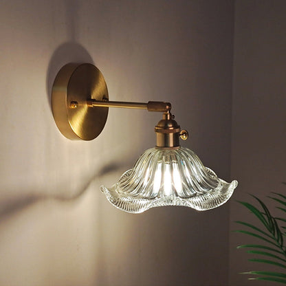 Elise Swing Arm Glass Wall Reading Light Sconce