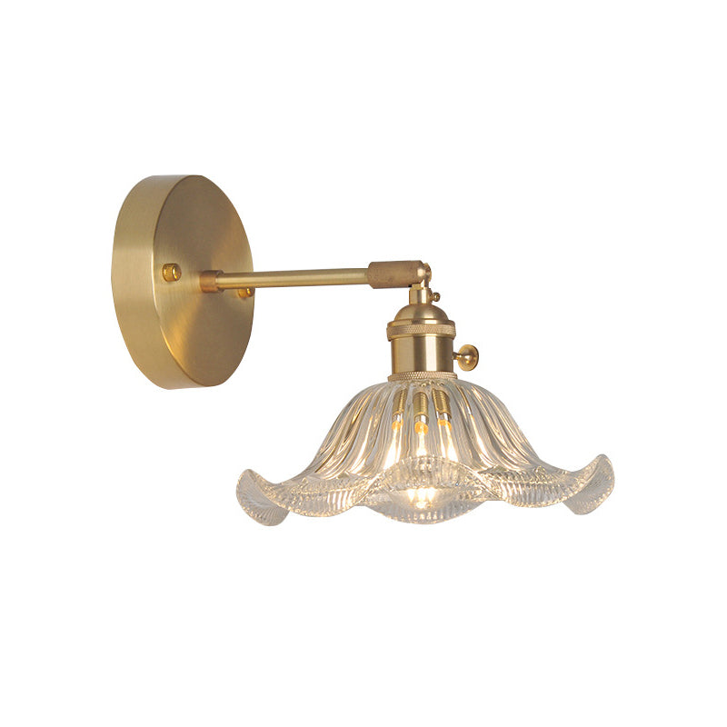 Elise Swing Arm Glass Wall Reading Light Sconce