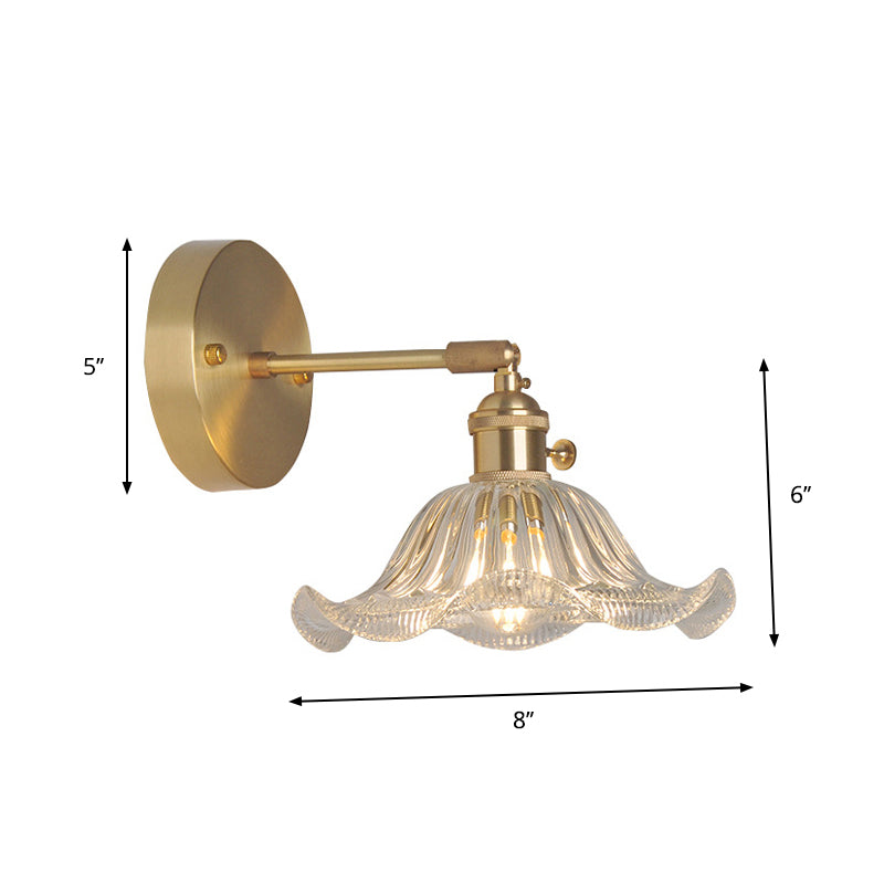 Elise Swing Arm Glass Wall Reading Light Sconce