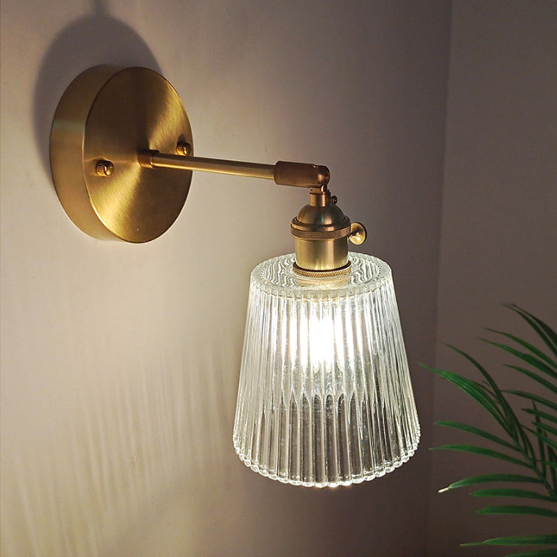 Elise Swing Arm Glass Wall Reading Light Sconce