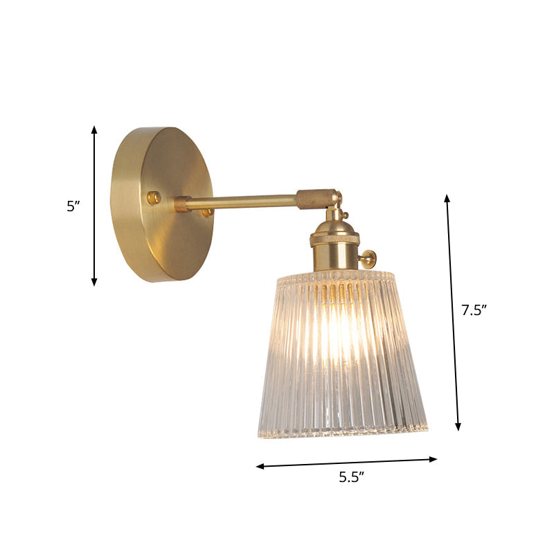 Elise Swing Arm Glass Wall Reading Light Sconce
