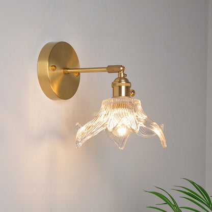 Elise Swing Arm Glass Wall Reading Light Sconce