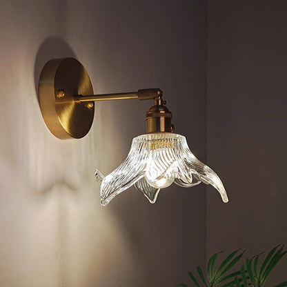 Elise Swing Arm Glass Wall Reading Light Sconce
