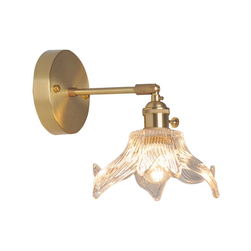 Elise Swing Arm Glass Wall Reading Light Sconce