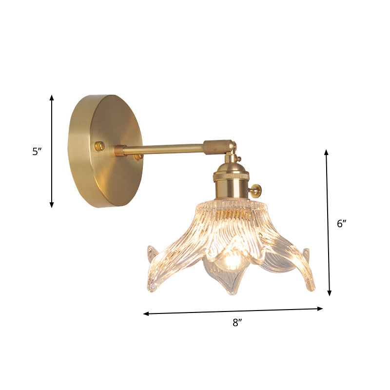 Elise Swing Arm Glass Wall Reading Light Sconce