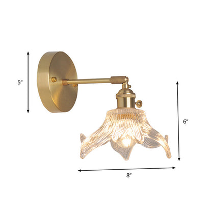 Elise Swing Arm Glass Wall Reading Light Sconce