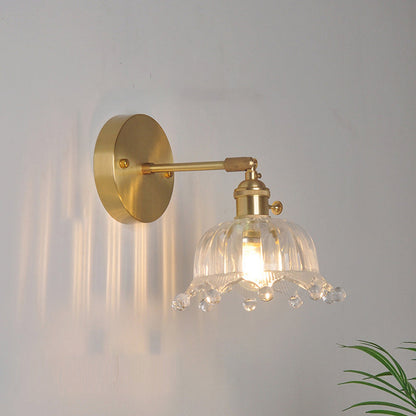 Elise Swing Arm Glass Wall Reading Light Sconce