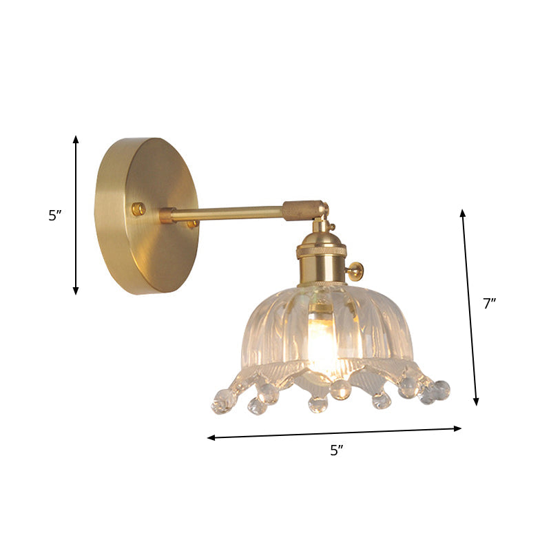 Elise Swing Arm Glass Wall Reading Light Sconce