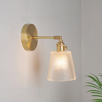 Elise Swing Arm Glass Wall Reading Light Sconce