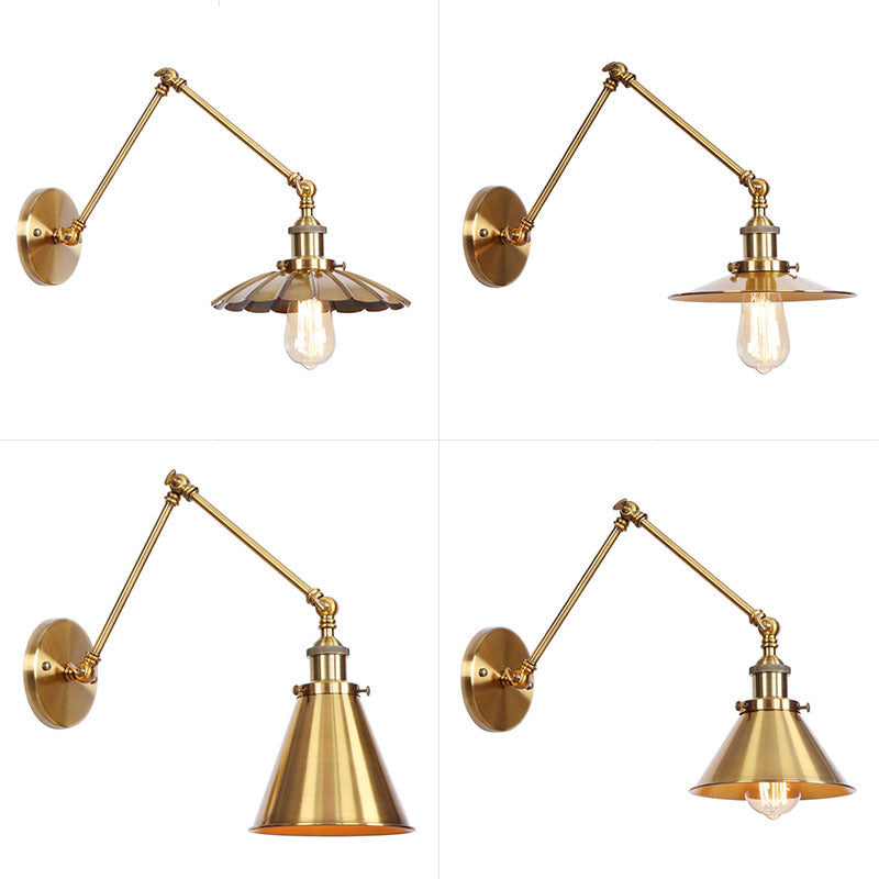 Aurélie Task Wall Lamp Brass Metal Swing Arm
