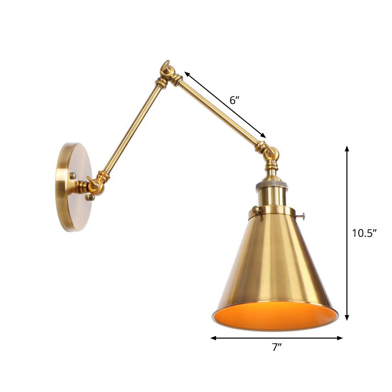Aurélie Task Wall Lamp Brass Metal Swing Arm
