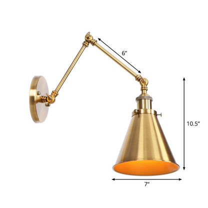 Aurélie Task Wall Lamp Brass Metal Swing Arm