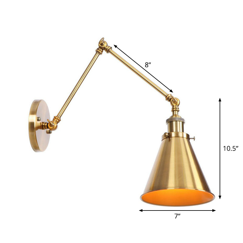 Aurélie Task Wall Lamp Brass Metal Swing Arm