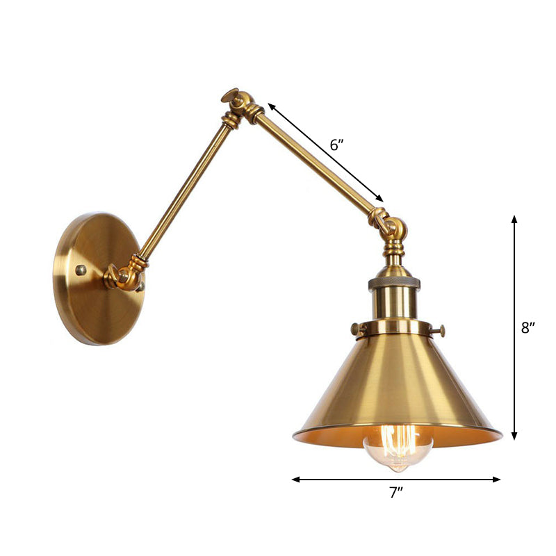Aurélie Task Wall Lamp Brass Metal Swing Arm