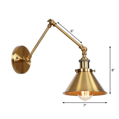 Aurélie Task Wall Lamp Brass Metal Swing Arm
