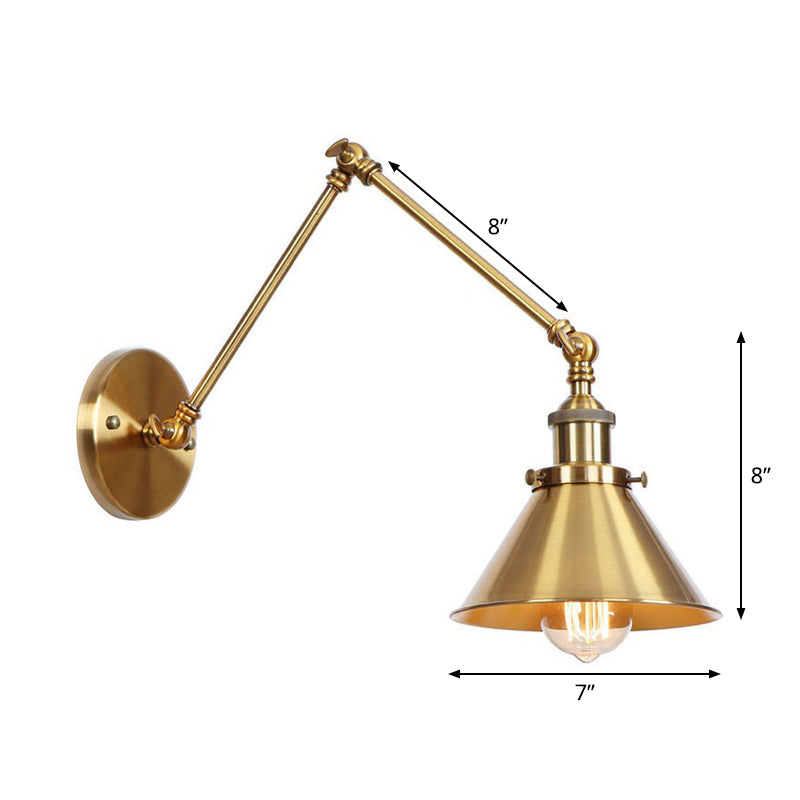 Aurélie Task Wall Lamp Brass Metal Swing Arm