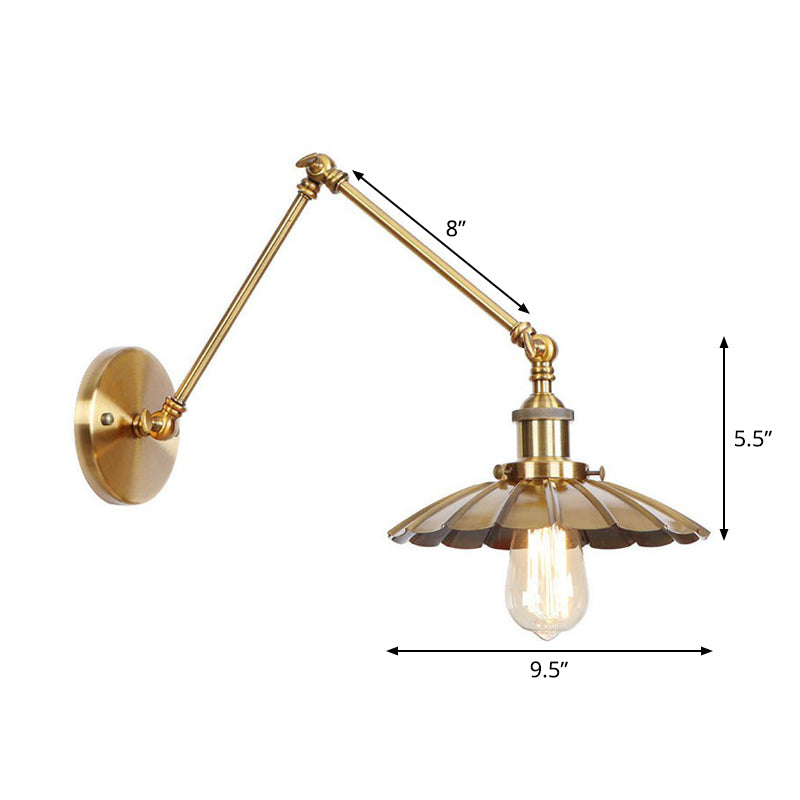 Aurélie Task Wall Lamp Brass Metal Swing Arm