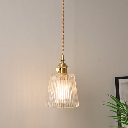 Lucienne Prismatic Glass Brass Bedside Wall Lamp