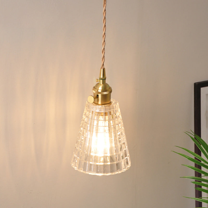 Amélie Prismatic Glass Wall Lamp with Brass Frame and Rotary Switch