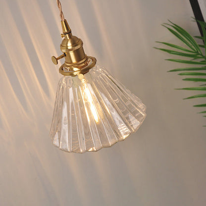 Lucienne Prismatic Glass Brass Bedside Wall Lamp