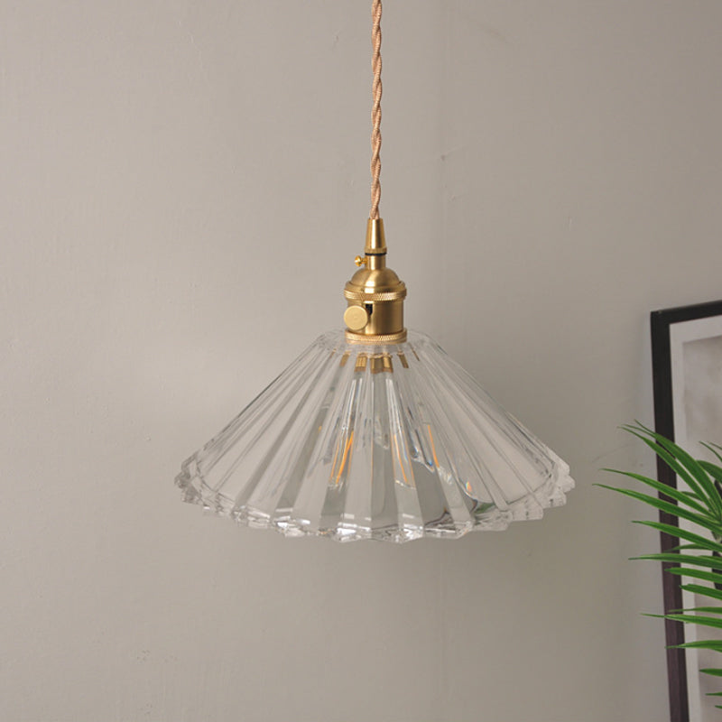 Amélie Prismatic Glass Wall Lamp with Brass Frame and Rotary Switch