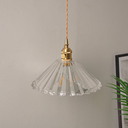 Amélie Prismatic Glass Wall Lamp with Brass Frame and Rotary Switch