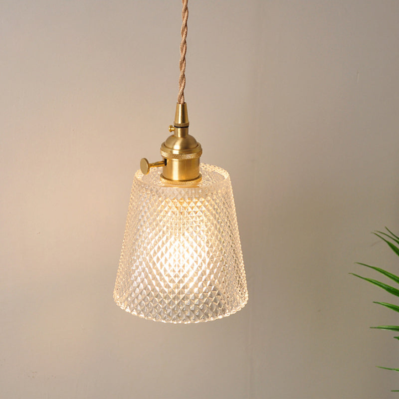 Amélie Prismatic Glass Wall Lamp with Brass Frame and Rotary Switch