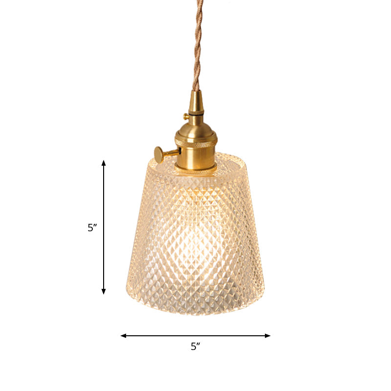 Amélie Prismatic Glass Wall Lamp with Brass Frame and Rotary Switch