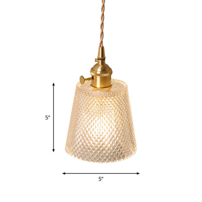 Amélie Prismatic Glass Wall Lamp with Brass Frame and Rotary Switch