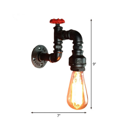 Éloïse Black Faucet Steampunk Wall Lamp