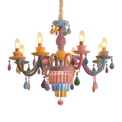 Camille Multi-Color Teardrop Chandelier for Kids’ Room