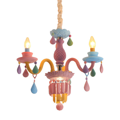 Camille Multi-Color Teardrop Chandelier for Kids’ Room