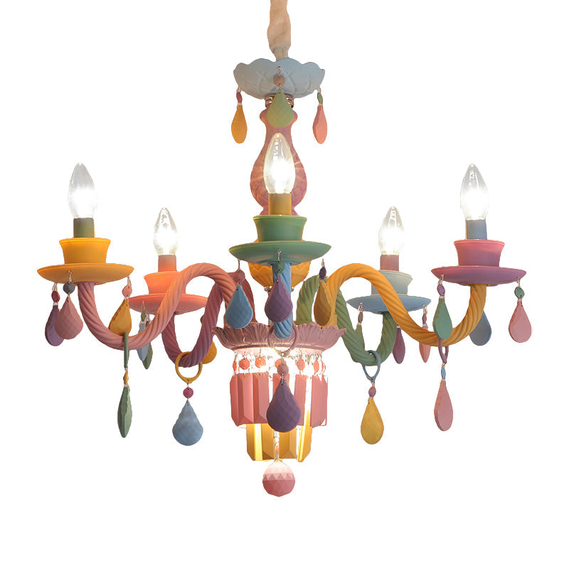 Camille Multi-Color Teardrop Chandelier for Kids’ Room