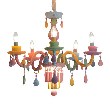 Camille Multi-Color Teardrop Chandelier for Kids’ Room