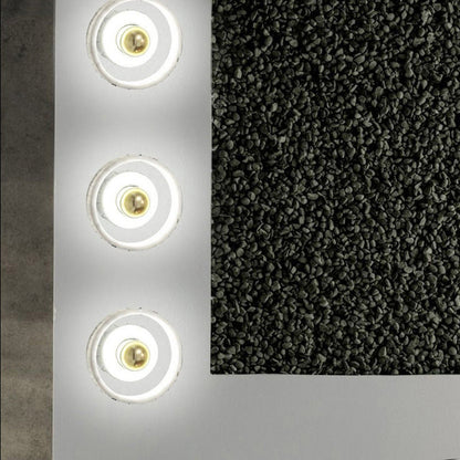 Anaïs White Gold Marble Circle Wall Light Sconce