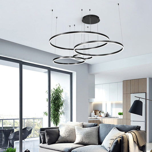Colette Metal Bubble Ring LED Chandelier