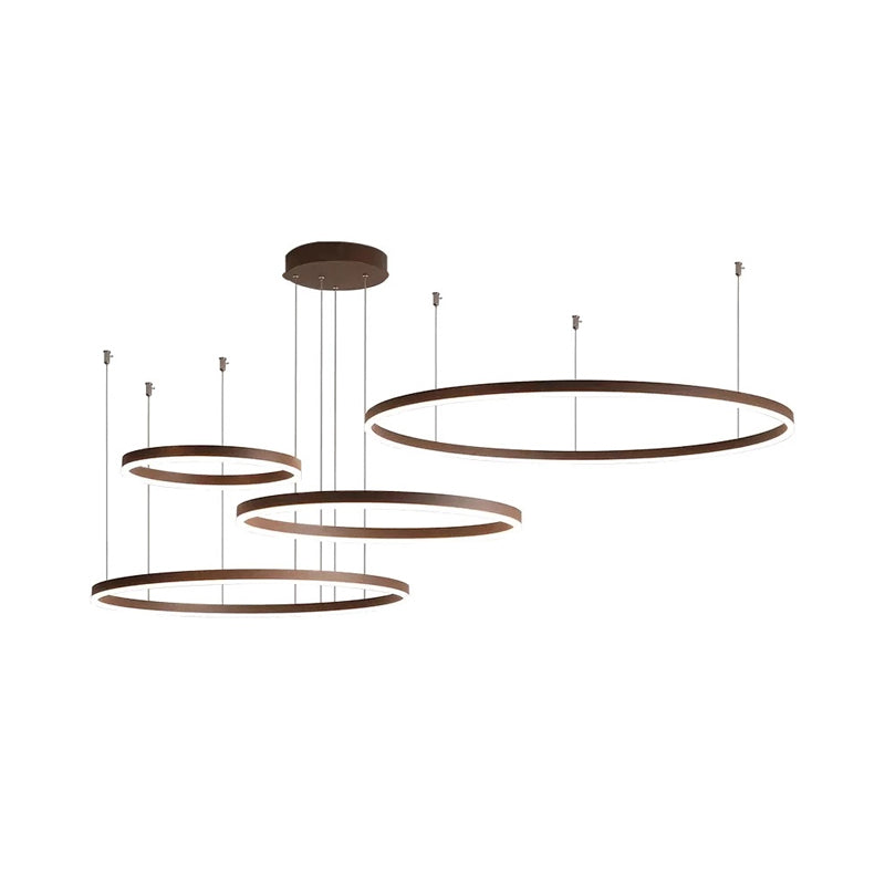 Isabelle Tiered Ring LED Chandelier in Gold Coffee