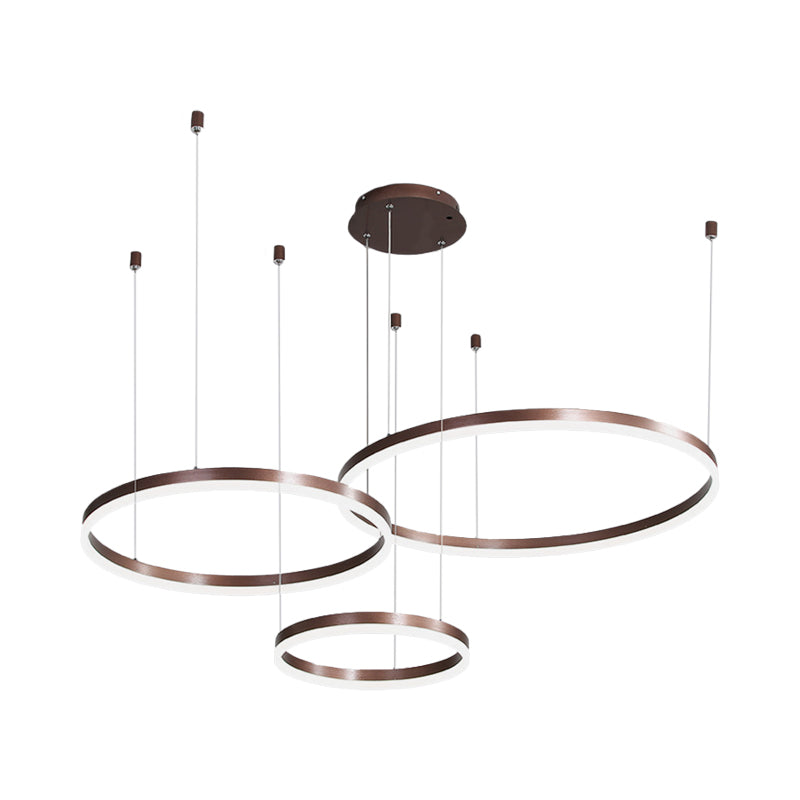 Isabelle Tiered Ring LED Chandelier in Gold Coffee