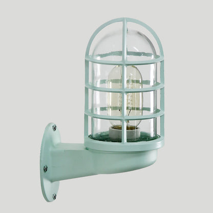 Amélie Industrial Glass Cage Wall Lamp Pink/Blue/Rust