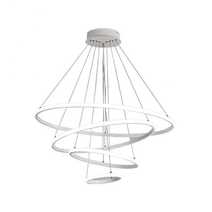 Colette Tiered Acrylic LED Pendant Chandelier in White Coffee