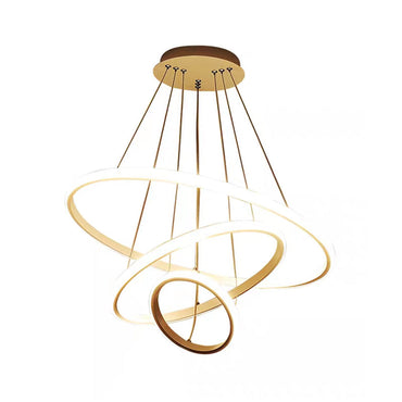 Colette Tiered Acrylic LED Pendant Chandelier in White Coffee