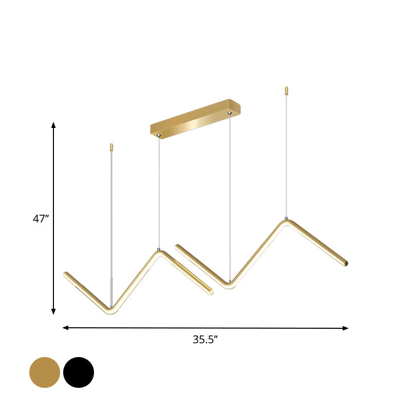 Clémence Zigzag Minimalist LED Pendant Light